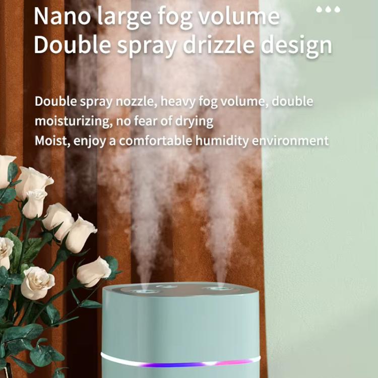 SD08 600ml Large Capacity Car Humidifier USB Dual Spray Air Aromatherapy Diffuser