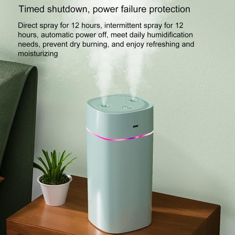 SD08 600ml Large Capacity Car Humidifier USB Dual Spray Air Aromatherapy Diffuser