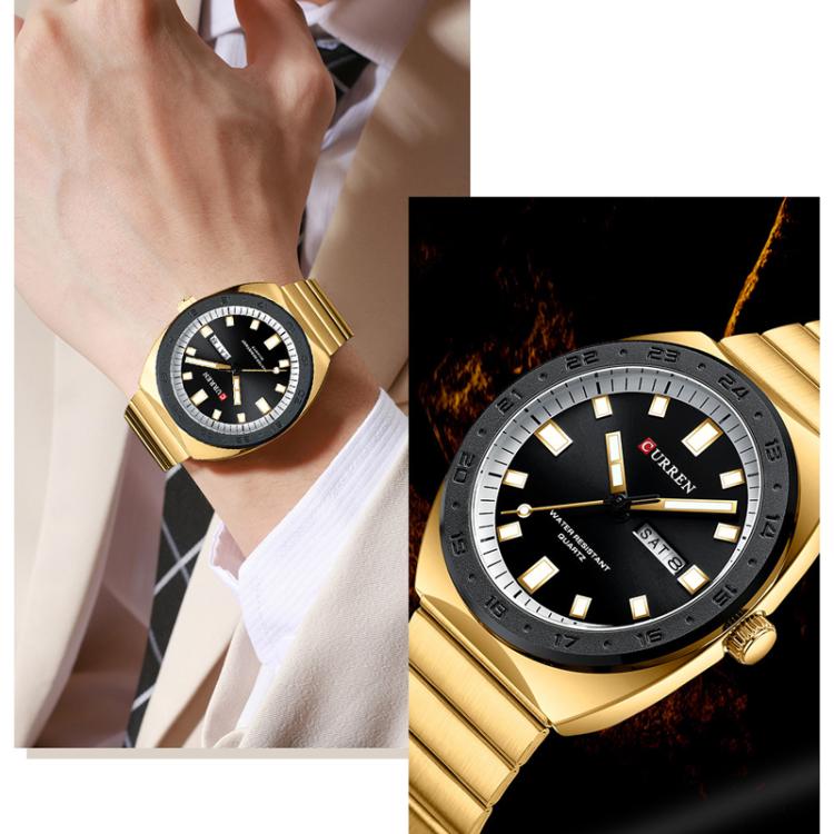 Curren Calendar Steel Strap Business Quartz Men Watch