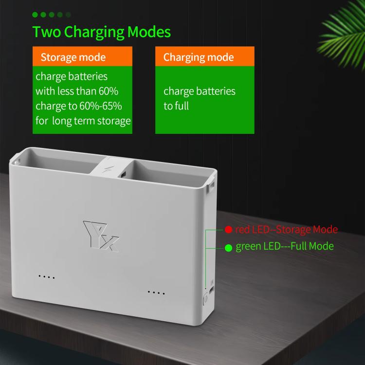 For DJI Mini 4 Pro / Mini 3 Pro / Mini 3 YX  Two-Way Charger Battery Manager - Silver