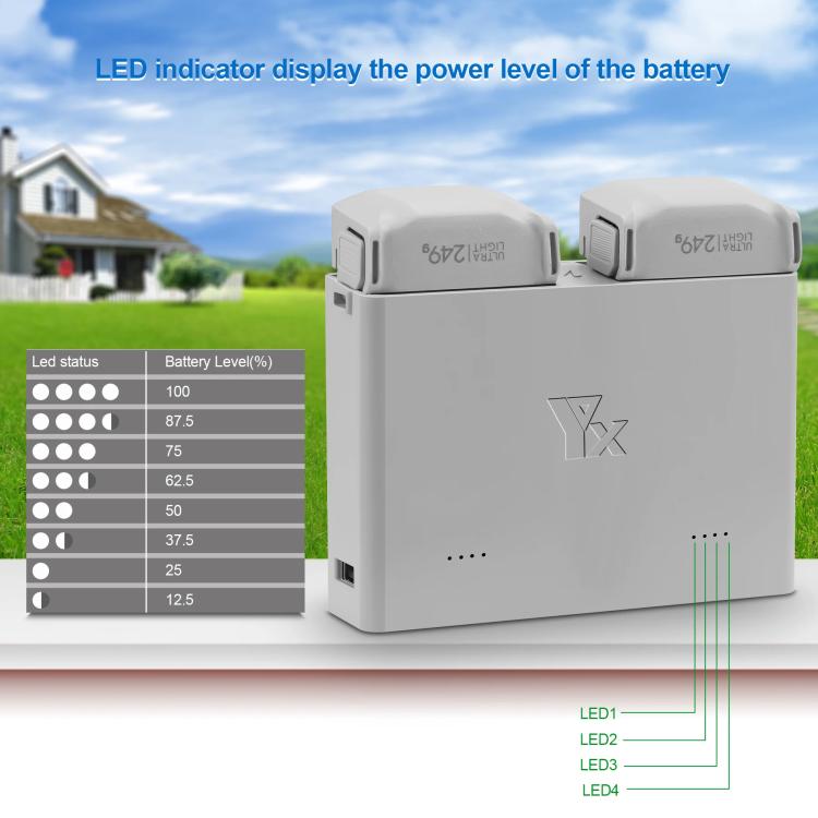 For DJI Mini 4 Pro / Mini 3 Pro / Mini 3 YX  Two-Way Charger Battery Manager - Silver