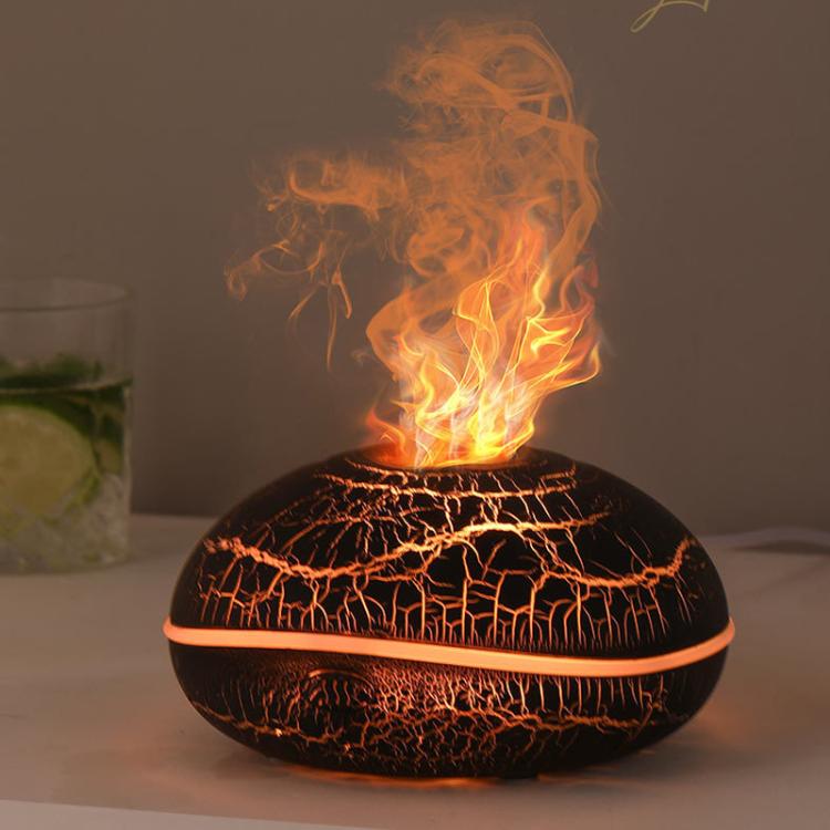 SD13 200ml Flame Crackle Aromatherapy Diffuser Seven Colors Night Light Humidifier - Crackle