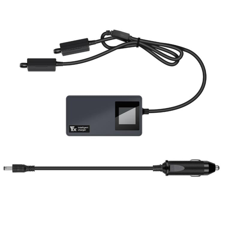 For DJI Air 3S /Air 3 YX Digital Display Car Charger Charge 2 Batteries At the Same Time - Black