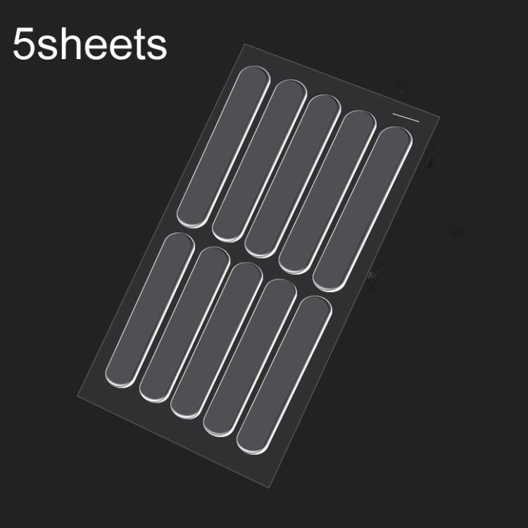 5sheets /Pack Transparent Invisible Anti-Collision Strip Self-Adhesive Pads For Cabinets Desk Corners 63 x 10mm