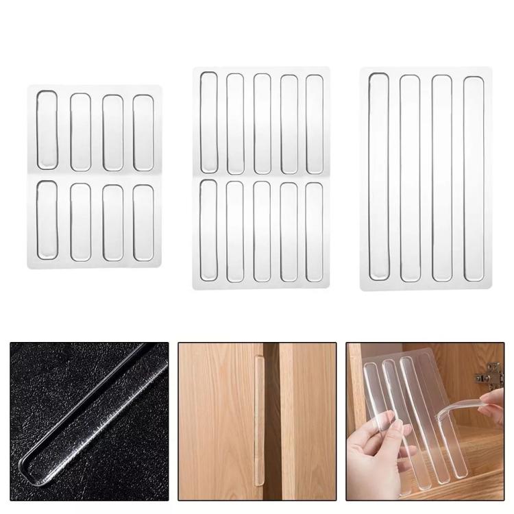 5sheets /Pack Transparent Invisible Anti-Collision Strip Self-Adhesive Pads For Cabinets Desk Corners 150 x 15mm