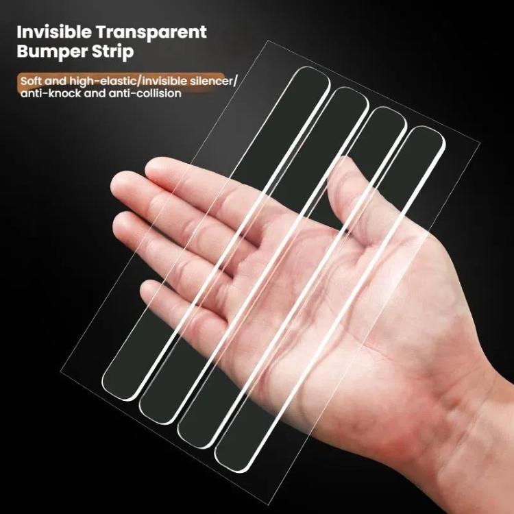 5sheets /Pack Transparent Invisible Anti-Collision Strip Self-Adhesive Pads For Cabinets Desk Corners 35 x 10mm