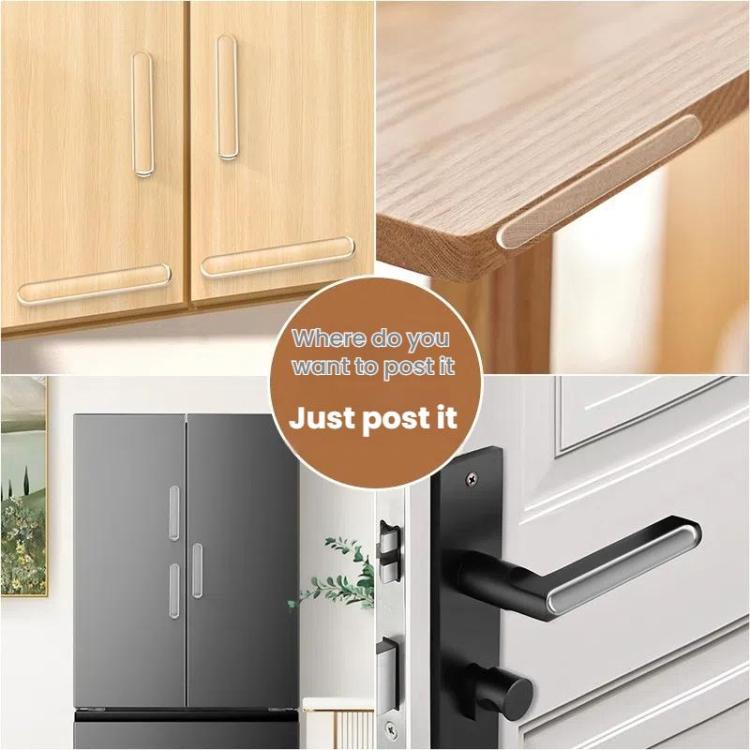 5sheets /Pack Transparent Invisible Anti-Collision Strip Self-Adhesive Pads For Cabinets Desk Corners 63 x 10mm