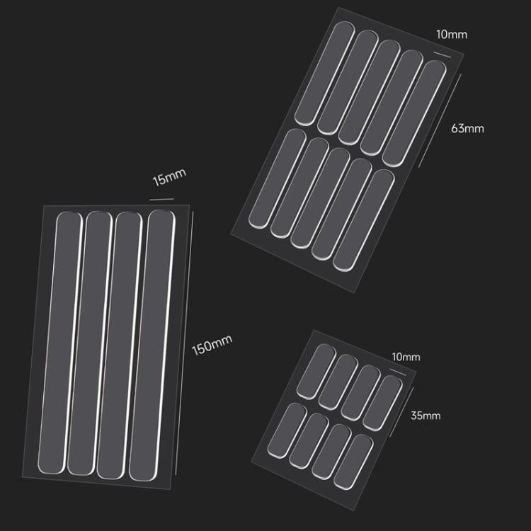 5sheets /Pack Transparent Invisible Anti-Collision Strip Self-Adhesive Pads For Cabinets Desk Corners 150 x 15mm