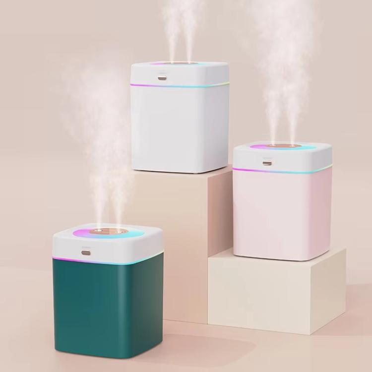 A7 USB Large Mist Volume Dual Spray Humidifier With Dazzling Streaming Light