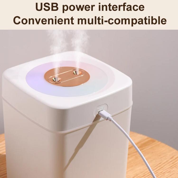 A7 USB Large Mist Volume Dual Spray Humidifier With Dazzling Streaming Light