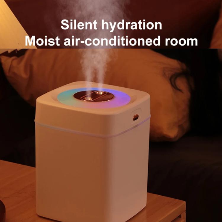 A7 USB Large Mist Volume Dual Spray Humidifier With Dazzling Streaming Light
