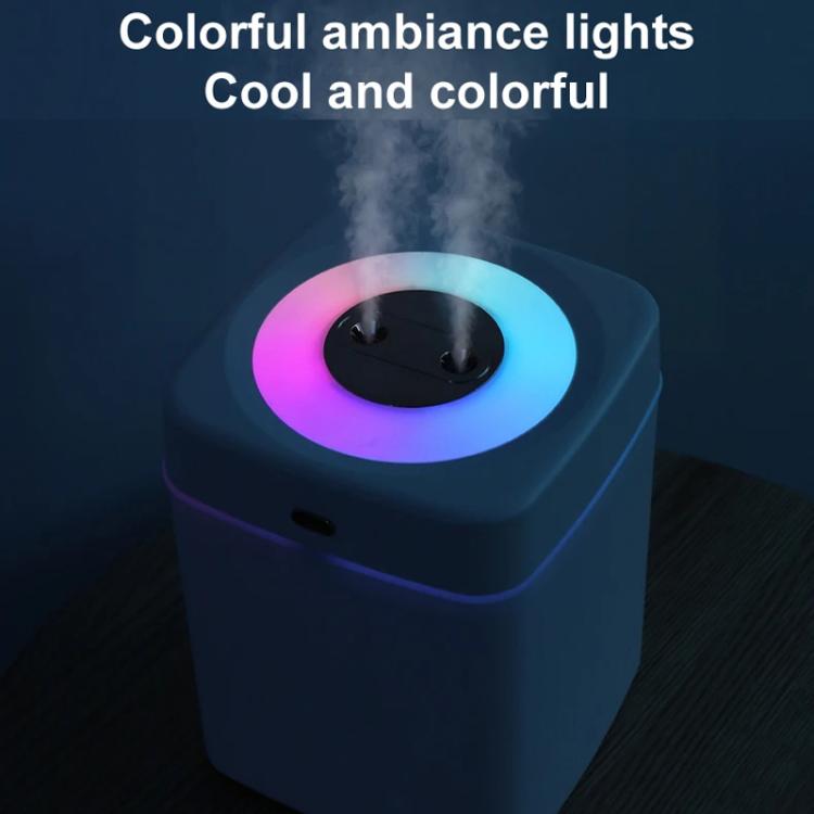A7 USB Large Mist Volume Dual Spray Humidifier With Dazzling Streaming Light