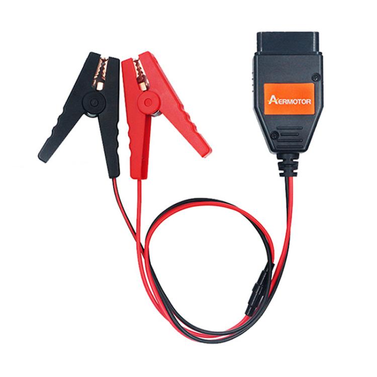 AERMOTOR Car ECU OBD2 Connector Battery Charging Clip Emergency Power Off Protector - Red Black