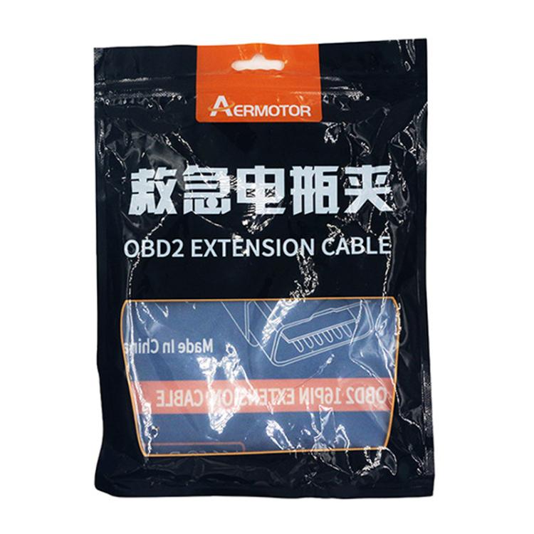 AERMOTOR Car ECU OBD2 Connector Battery Charging Clip Emergency Power Off Protector - Red Black