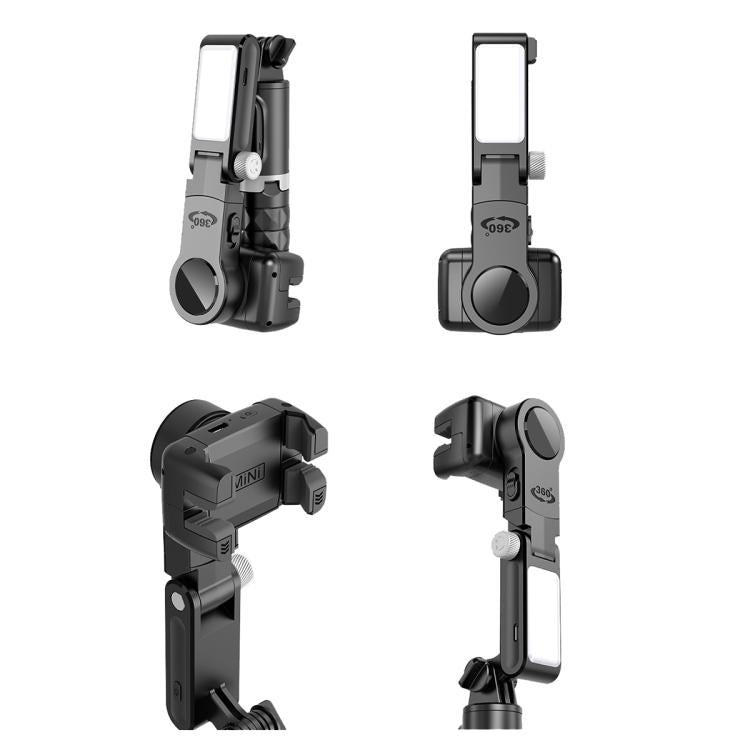 TokQi Q18 Desktop Wireless Remote Control Handheld Gimbal Stabilizer Fill Light Selfie Stick Tripod - Black