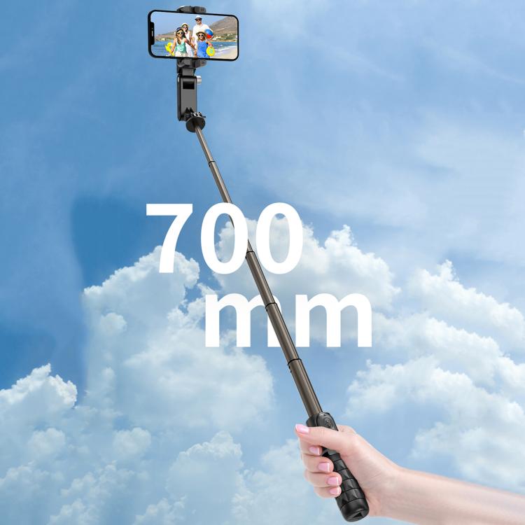 TokQi Q18 Desktop Wireless Remote Control Handheld Gimbal Stabilizer Fill Light Selfie Stick Tripod - Black