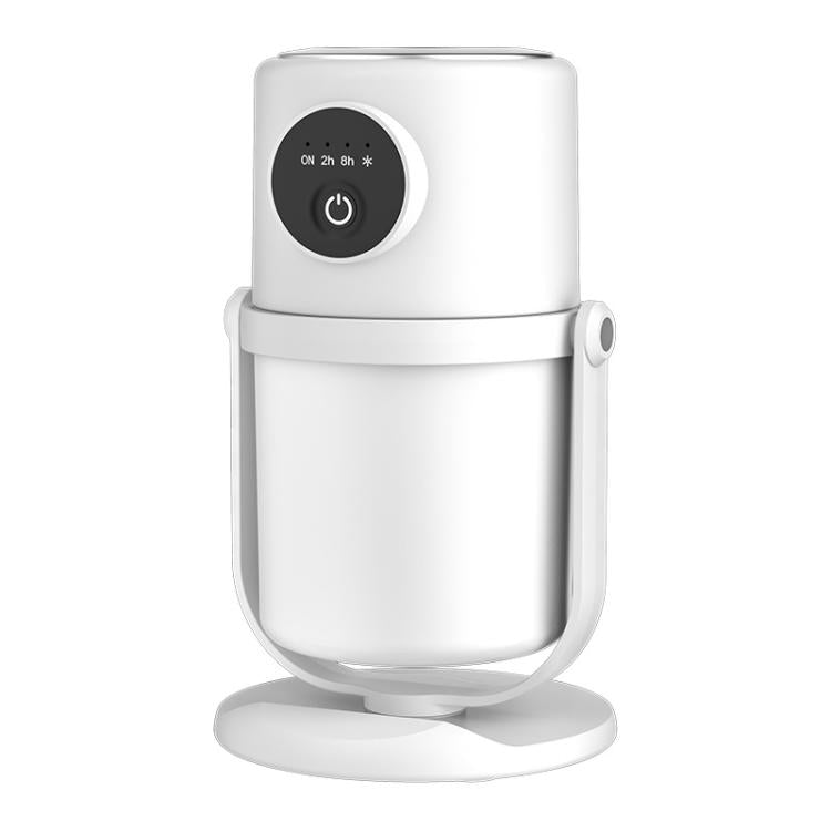 USB Intelligent Home Large Capacity Humidifier With Night Light Small Air Purifier, Color: White+Base