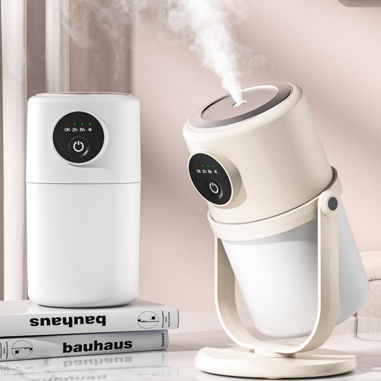 USB Intelligent Home Large Capacity Humidifier With Night Light Small Air Purifier, Color: White+Base