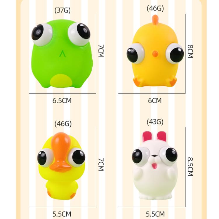 3pcs /Pack Kawaii Squeeze Eye-Popping Toys Set Cartoon Animal Decompression Toys, Style: Kitten