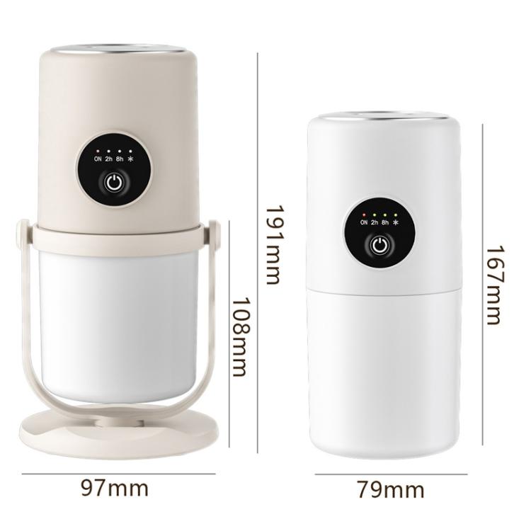 Desktop Dual Port Humidifier Portable Mini Air Purifier With Nightlight, Color: Beige+Base