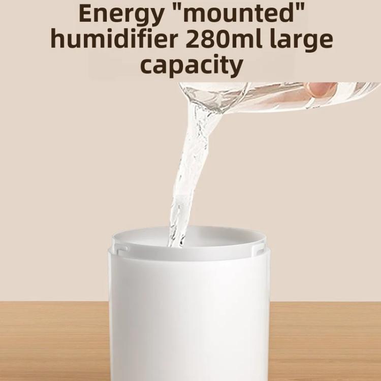 Desktop Dual Port Humidifier Portable Mini Air Purifier With Nightlight, Color: White