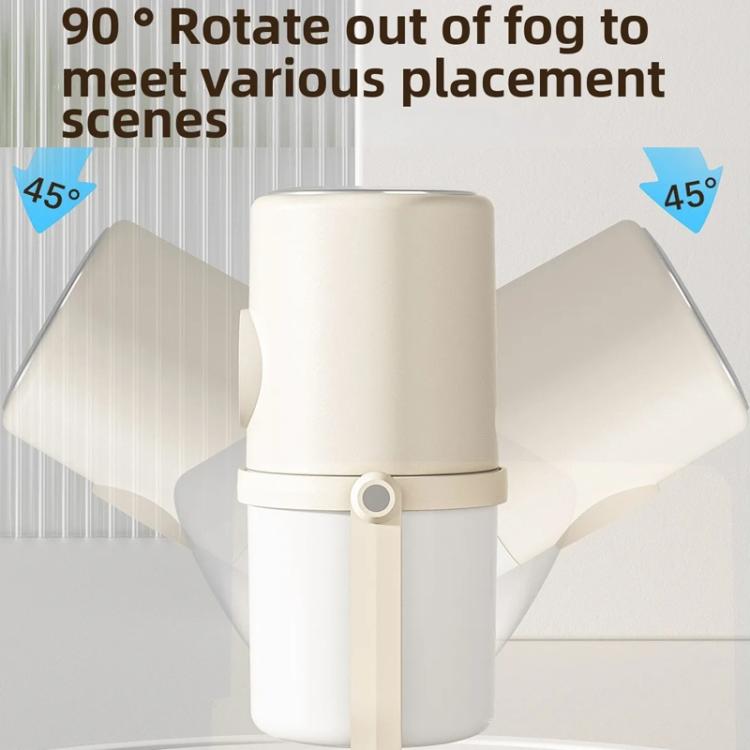 Desktop Dual Port Humidifier Portable Mini Air Purifier With Nightlight, Color: Beige+Base
