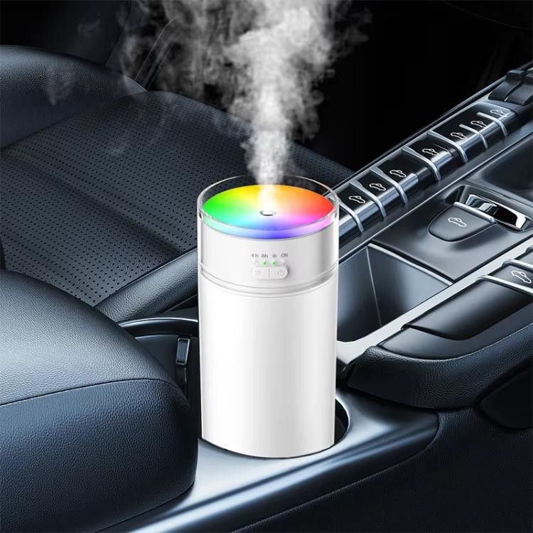 Dazzling Cup Humidifier Large Mist Volume Timing Ambient Light Car Household Large Capacity Humidifier, Color: Plug-in Beige