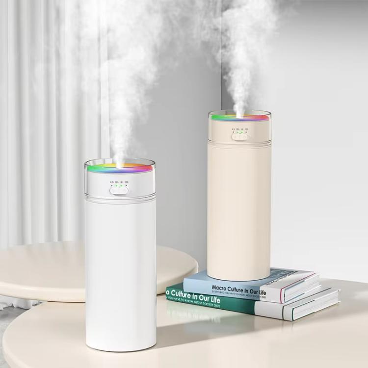 Dazzling Cup Humidifier Large Mist Volume Timing Ambient Light Car Household Large Capacity Humidifier, Color: Charging White