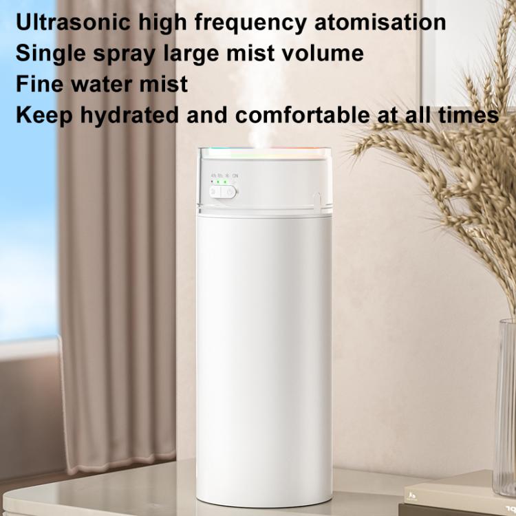Dazzling Cup Humidifier Large Mist Volume Timing Ambient Light Car Household Large Capacity Humidifier, Color: Charging White