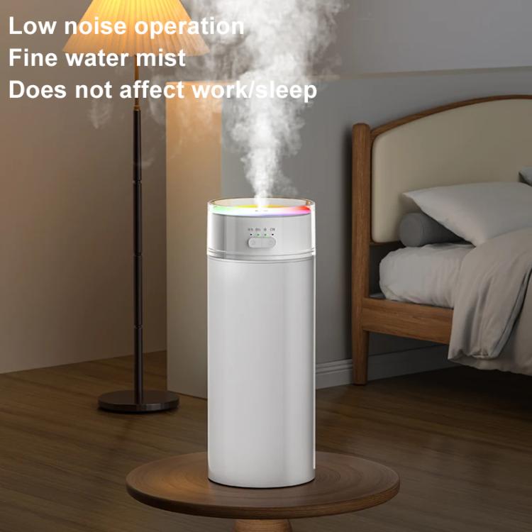 Dazzling Cup Humidifier Large Mist Volume Timing Ambient Light Car Household Large Capacity Humidifier, Color: Plug-in Beige
