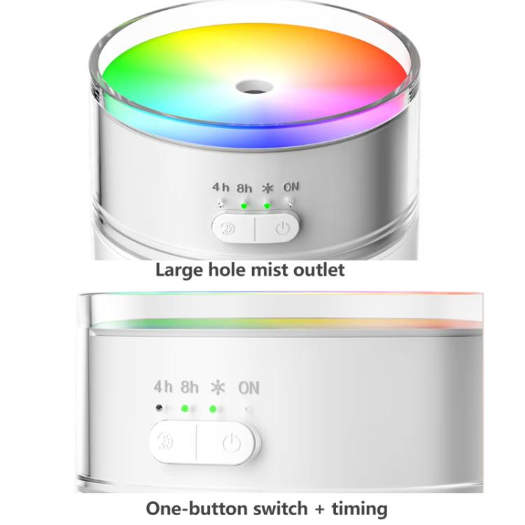 Dazzling Cup Humidifier Large Mist Volume Timing Ambient Light Car Household Large Capacity Humidifier, Color: Plug-in Beige