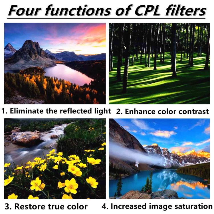 52mm  CPL Filter With Lens Clip For Mobile Phone