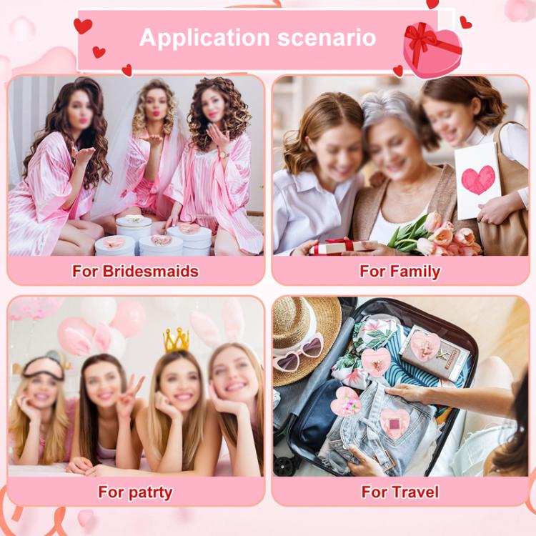 100pcs PVC Heart-Shaped Jewelry Storage Pouches Cute Love Sealing Bag Gift Packaging Bags, Size: 10x10cm - Pink