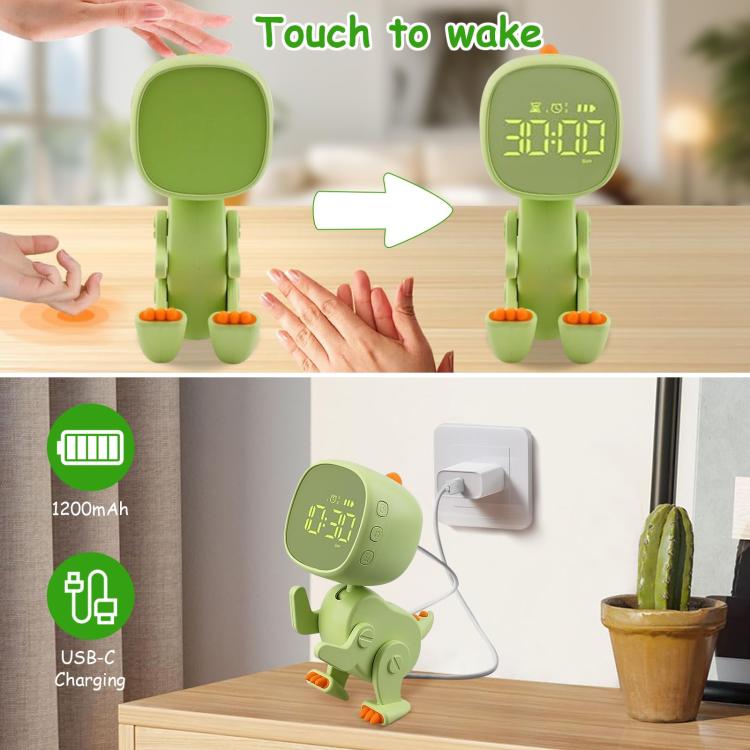 Cartoon Variety Dinosaur USB Charging LED Screen Timer Night Light Electronic Alarm Clock