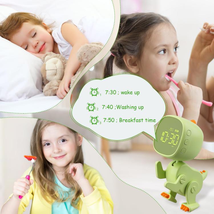 Cartoon Variety Dinosaur USB Charging LED Screen Timer Night Light Electronic Alarm Clock