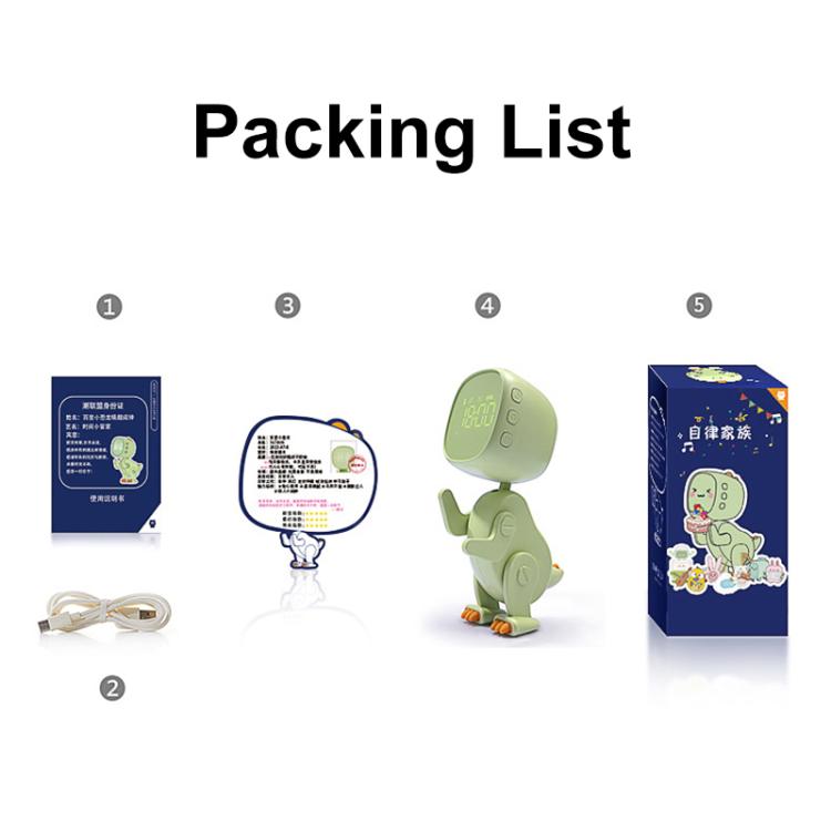 Cartoon Variety Dinosaur USB Charging LED Screen Timer Night Light Electronic Alarm Clock
