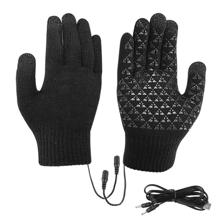 USB Heating Electric Warm Gloves Students Internet Writing Game Thickened Full Finger Knitted Heated Gloves, Size: Uniform