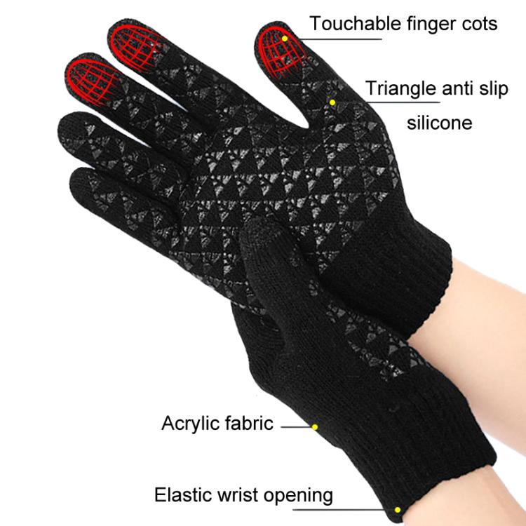USB Heating Electric Warm Gloves Students Internet Writing Game Thickened Full Finger Knitted Heated Gloves, Size: Uniform