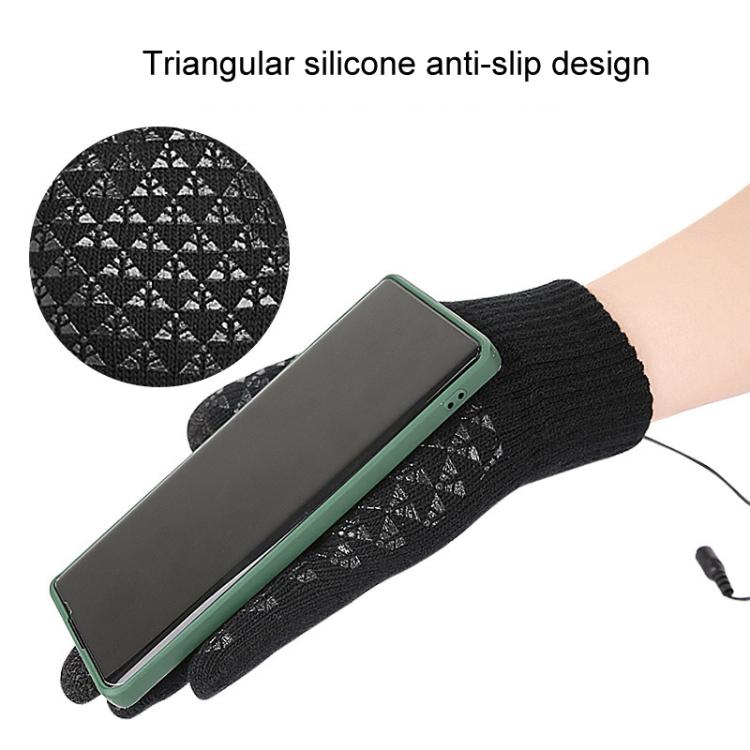 USB Heating Electric Warm Gloves Students Internet Writing Game Thickened Full Finger Knitted Heated Gloves, Size: Uniform