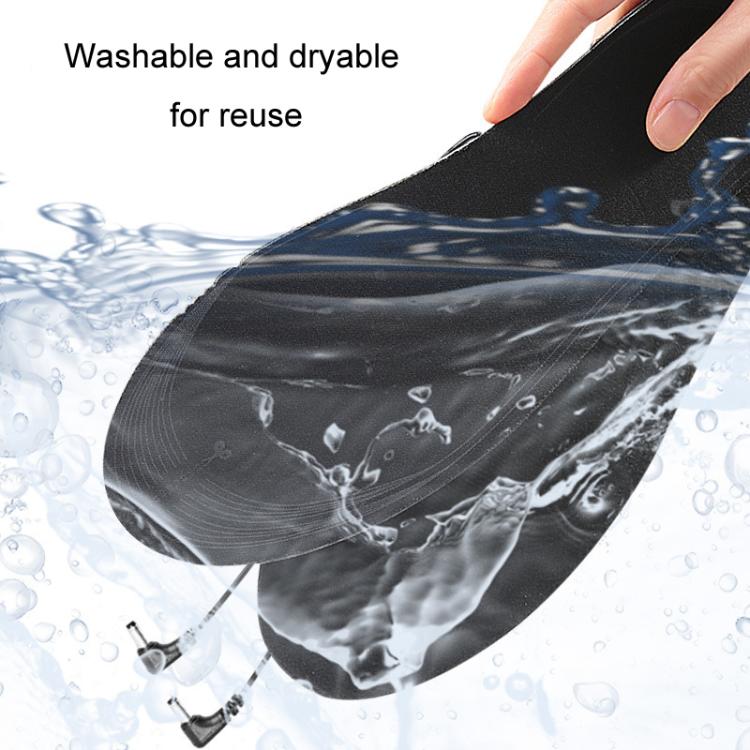 Strap Portable Men Women Cuttable Heating Insoles Washable Foot Warm EVA Electric Heated Shoes Pad, Size: Uniform  - 35-44 - Black