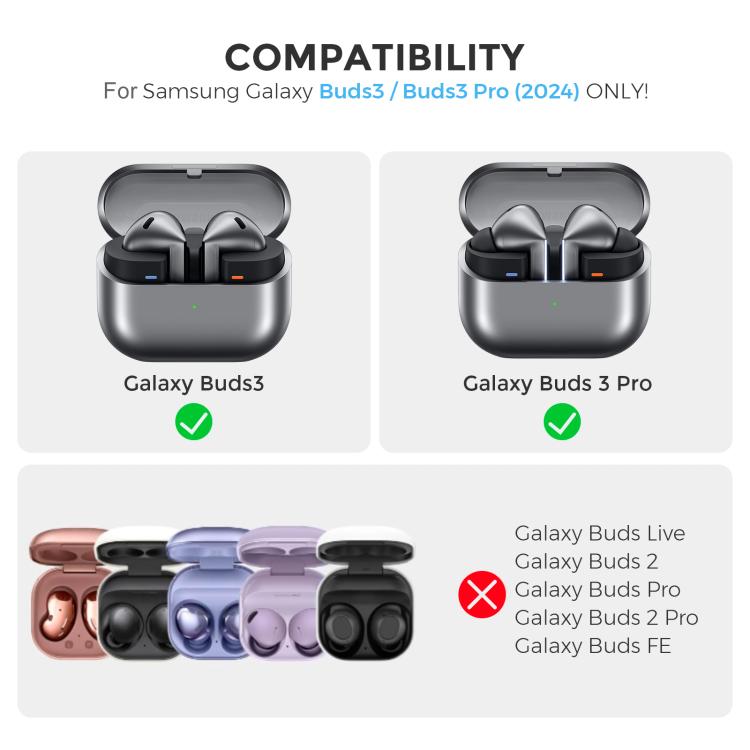 For Galaxy Buds3 / 3 Pro AhaStyle WG170 Bluetooth Earphone Silicone Protective Case
