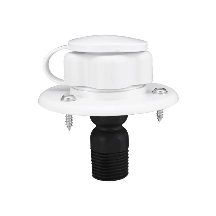RV Ship Flange Threaded Leak-proof Water Inlet Connector Check Valve, Specifications: White 2