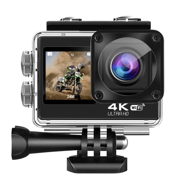 WIFI Wide-angle EIS Anti-shake Touch Color Dual-screen Remote Control Video Sports Camera - Q60TR