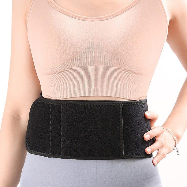 USB Electric Heating Warming Anti-cold Waist Protector Adjustable Sport Support Heat Pad Therapy Waist Belt, Size: Uniform - Black