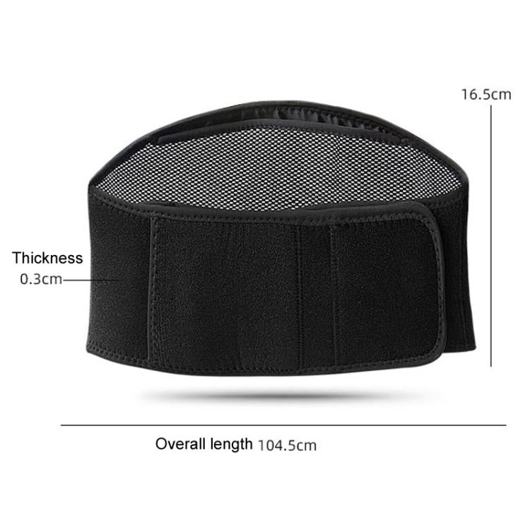 USB Electric Heating Warming Anti-cold Waist Protector Adjustable Sport Support Heat Pad Therapy Waist Belt, Size: Uniform - Black