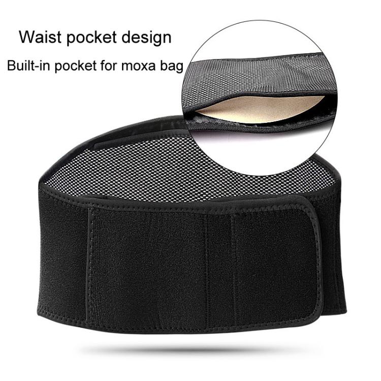 USB Electric Heating Warming Anti-cold Waist Protector Adjustable Sport Support Heat Pad Therapy Waist Belt, Size: Uniform - Black