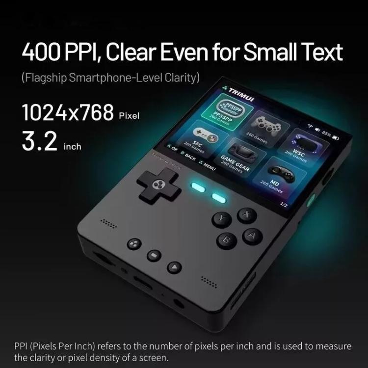 TRIMUI BRICK Open Source Pocket Console Portable Wireless Bluetooth HD Retro Arcade, Size: 256G