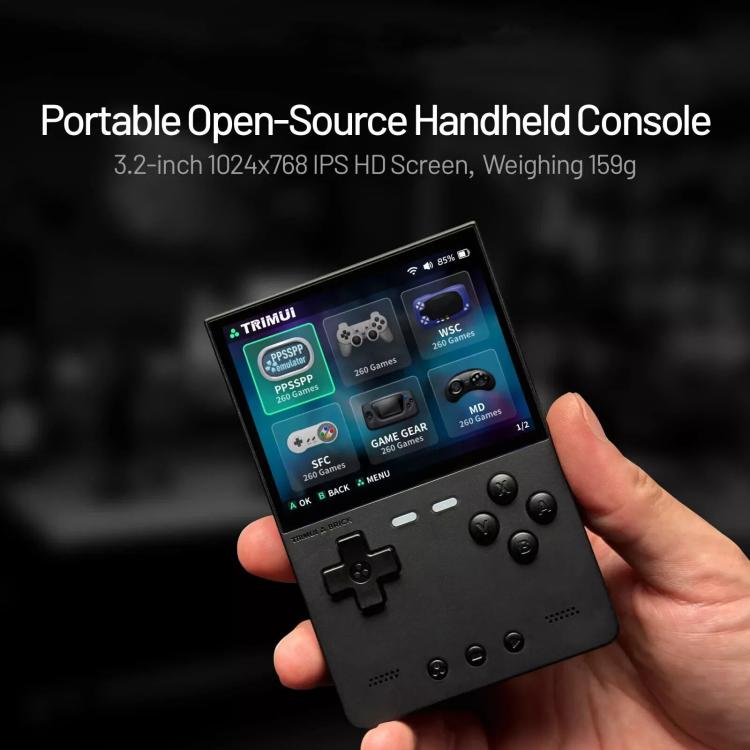 TRIMUI BRICK Open Source Pocket Console Portable Wireless Bluetooth HD Retro Arcade, Size: 128G
