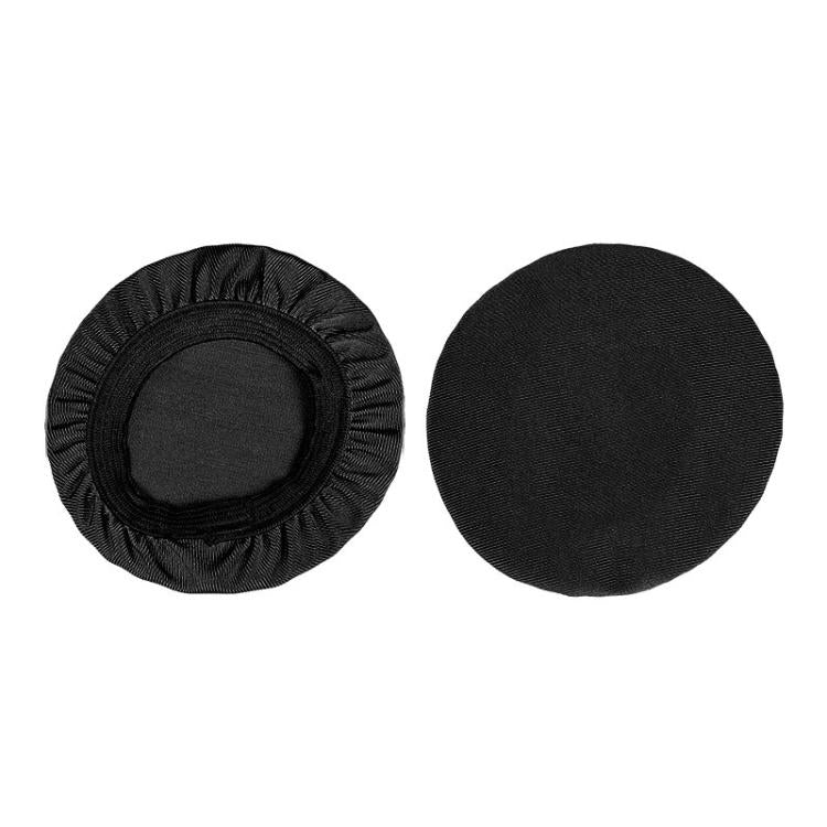 2pcs Universal Round Reusable Headset Dust Cover Sweat-proof Breathable Protective Cover, Color: L Black