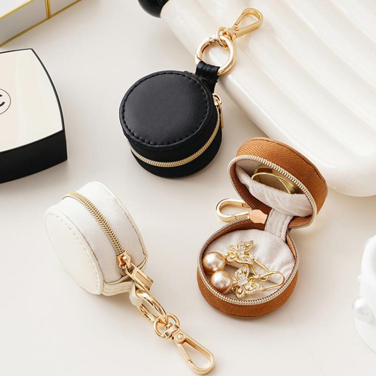 Portable Mini Round Jewelry Box Simple Travel Bag Pendant Gifts Earrings Ring Storage Box, Size: 5x5x3cm